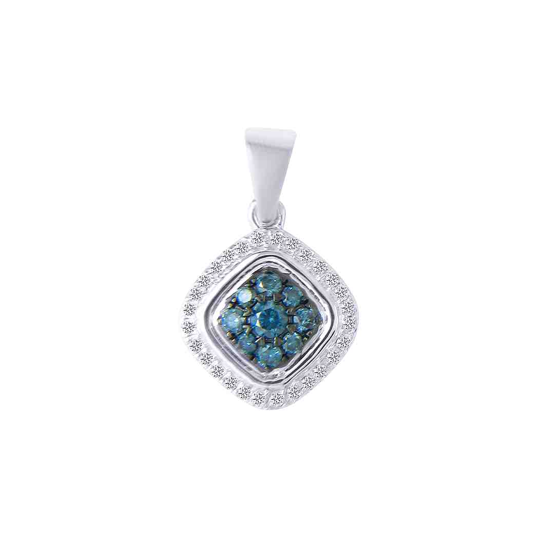  Blue & White Diamond Pendant PD31041A